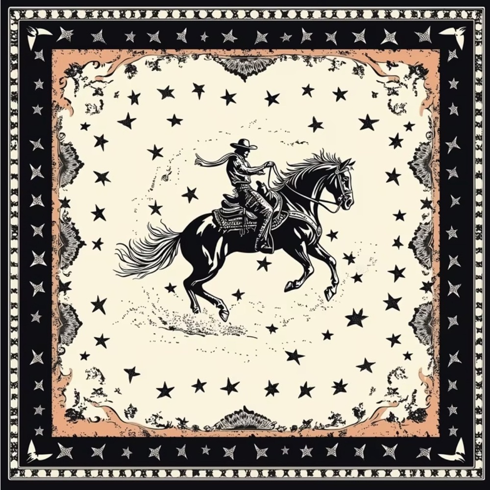 Western Horse & Cowboy Bandana